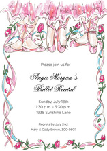 Classy Pink Ballet Shoes Invitation