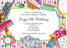 Pajama Time Girls Party Invitations