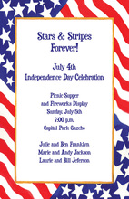 American Flag Glory Days Invitation