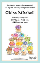 Cupcake Stand Invitations