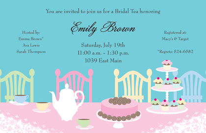 Autumn Tea Table Celebration Invitations