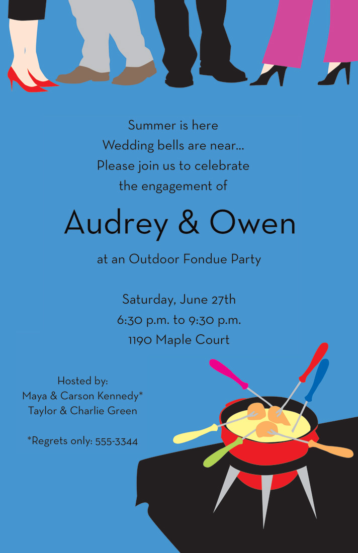Fondue Ankles Outdoor Party Invitations