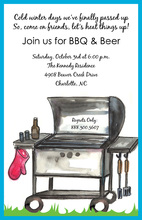 Modern Grill Tailgate Picnic Invitations