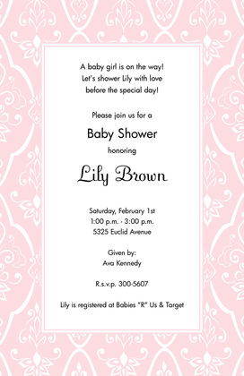 Textile Blue Invitations