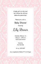 Textile Pink Invitations