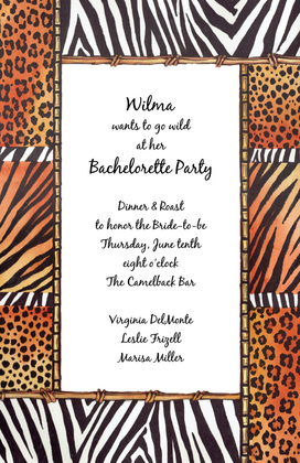 Collage Animal Prints Invitation