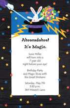 Rabbit In Magic Hat Invitations