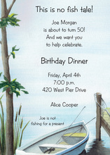 Watercolor Border Sailing Sailboats Invitation