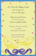 Heartfelt Toasting Yellow Backdrop Invites