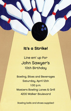 Bowling Strike Pins Invitation