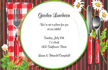 Modern Silver Cutlery Red Rehearsal Dinner Invitations