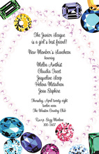 Dazzling Colorful Sparkling Jewels Invitation