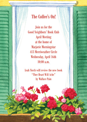 Blue Window Outdoor Spring Invitation