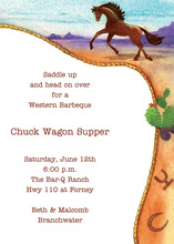 Horse Western Skies Invitation