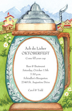 Featuring Golden Beer Stein Invitations