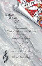 Music Juke Box Oldies Invitations