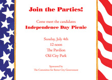 July Glory Patriotic Invitation