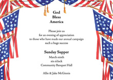 July Banner Patriotic Invitations