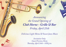 Jazz City Music Party Invitations