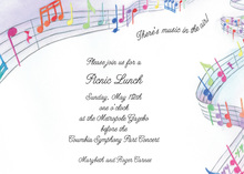 Dancing Music Notes Invitation