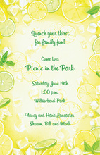 Lime Citrus Cooler Wedges Invitation