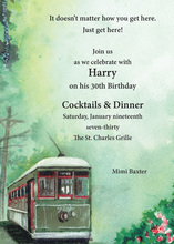 Romantic Streetcar Troley Invitations