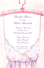 Boudoir Pink Lace Lingerie Invitation