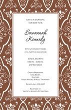 Textile Brown Invitations