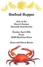 Lobster Boil Woodgrain Invitation