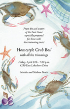 Preppy Crab Invitation