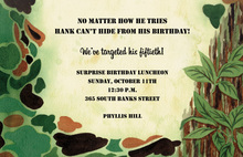 Camo Spy Outdoor Invitations