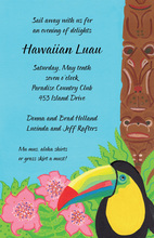 Traditional Luau Leaf Invitations