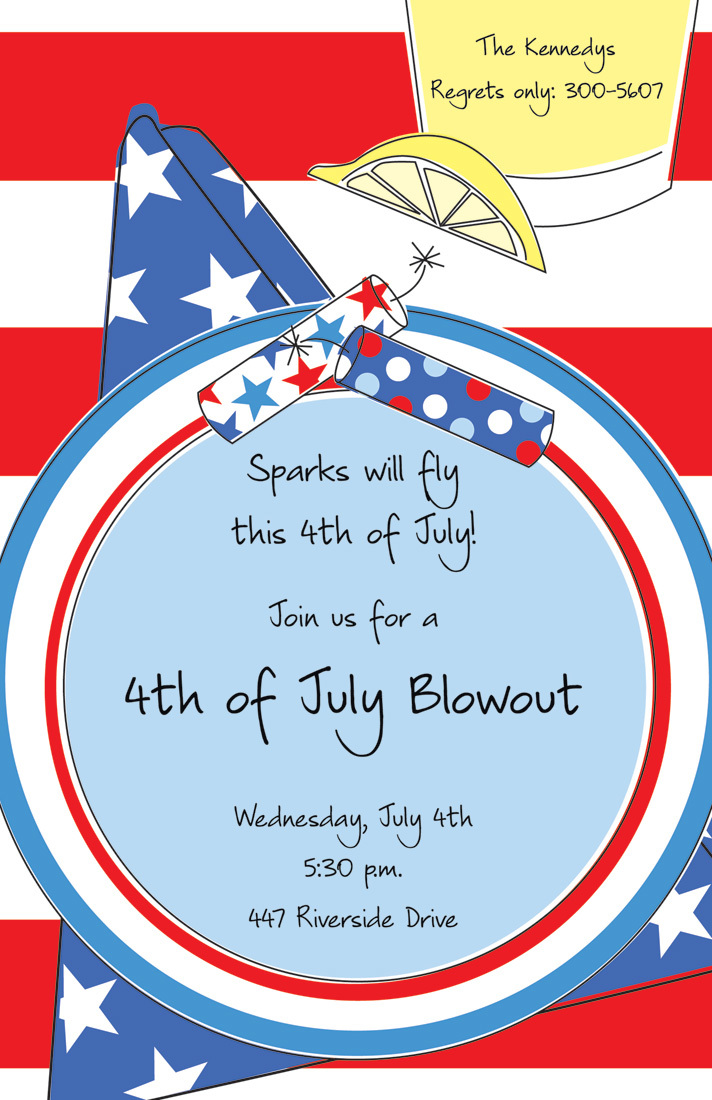 July 4th Placesetting Invitation