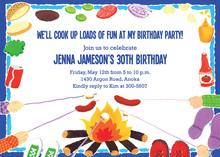 Campfire Elements Fun Border Invitations