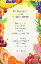 Fresh Basket Fruit Farmer Market Invitations