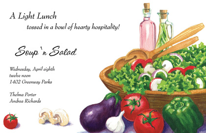 Inspired Fresh Vegetables Invitation