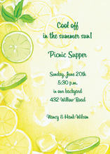 Lime Citrus Cooler Wedges Invitation