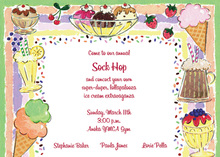 Soda Fountain Ice Creams Invitation