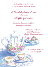 Tea Table Party Many Cakes Invitation