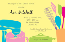 Colorful Kitchen Shower Invitations