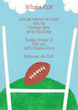 Football Chevrons Chalkboard Orange Blue Invitations