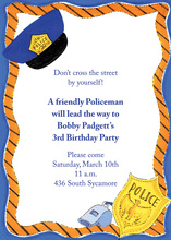 Kids Little Policeman Invitations