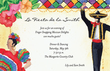 Gold Pattern Fiesta Invitations