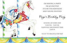 Pretty Birthday Pony Invitation