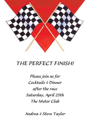 Celebration Racing Flags Sage Invitations