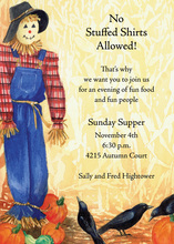 Stuffed Shirt Scarecrow Invitation