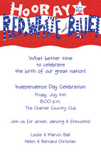 Traditional USA Patriotic Hat Invitations