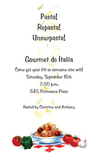 Italian Pottery Border Invitations