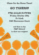 Pom Poms Cheer Leader Invitation