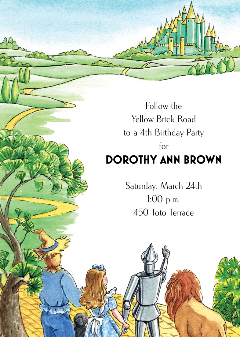 Emerald City Wizard Of Oz Invitations